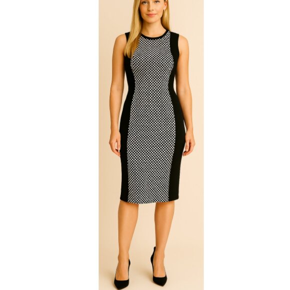 love...ady Dresses & Skirts - Black and white checkered silhouette mini dress, size M 🏁🖤🤍